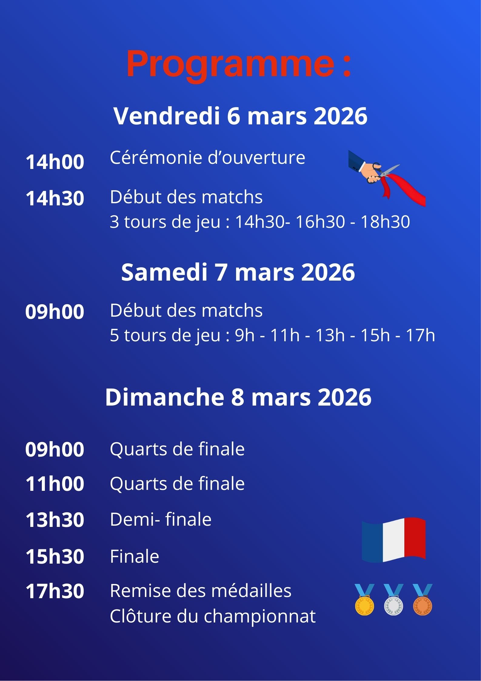 Programme CF St Pierre 2026